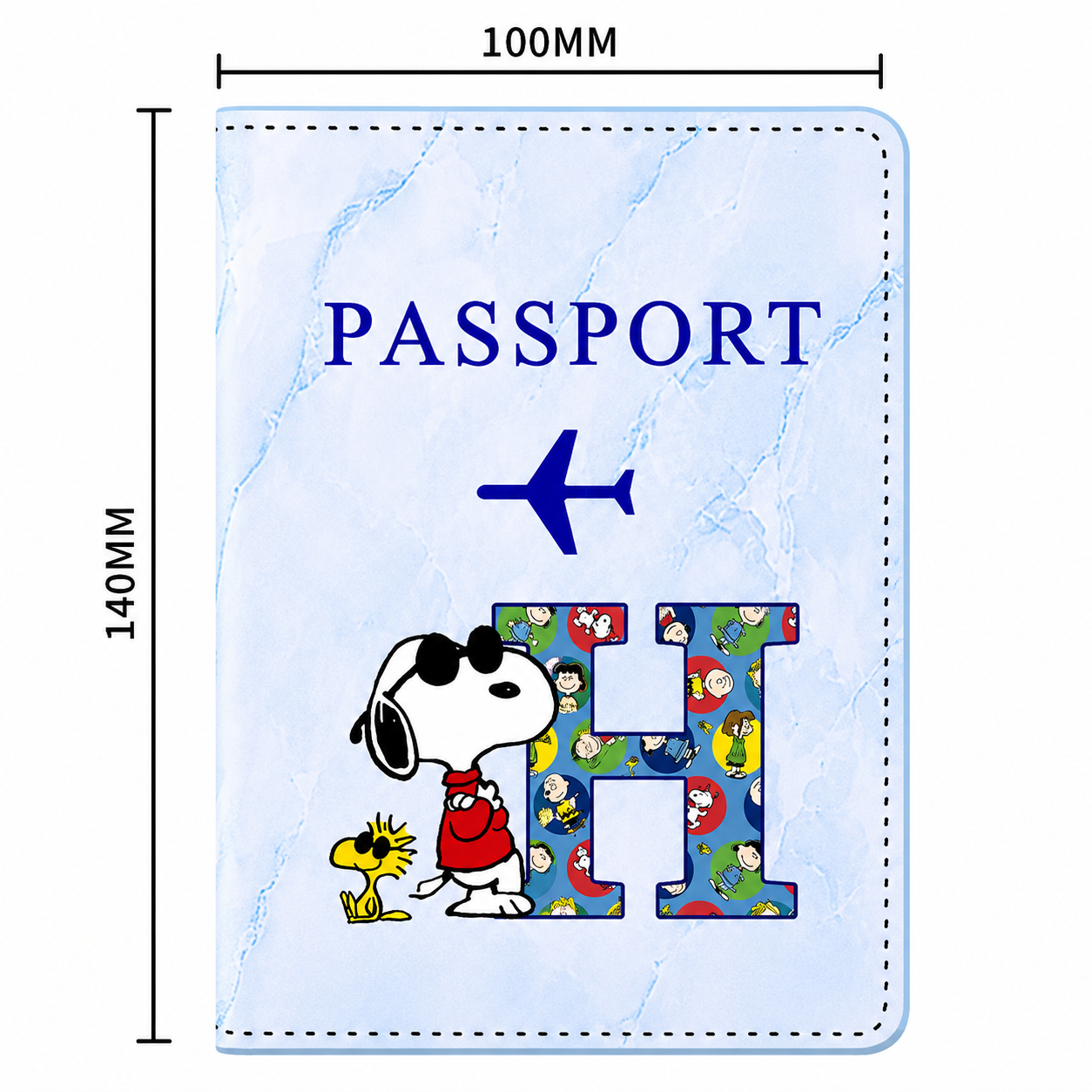 Snoopy Personalised Passport Cover