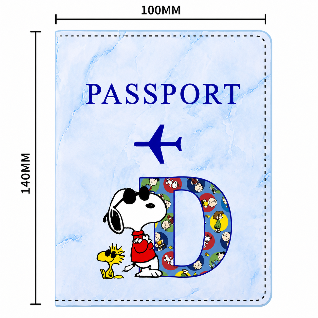 Snoopy Personalised Passport Cover