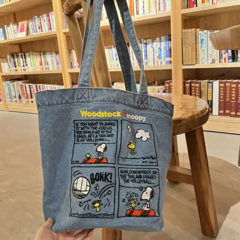 Woodstock & Snoopy Denim Bag