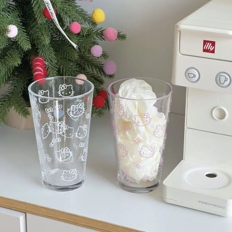Hello Kity Kawaii Glass Cup
