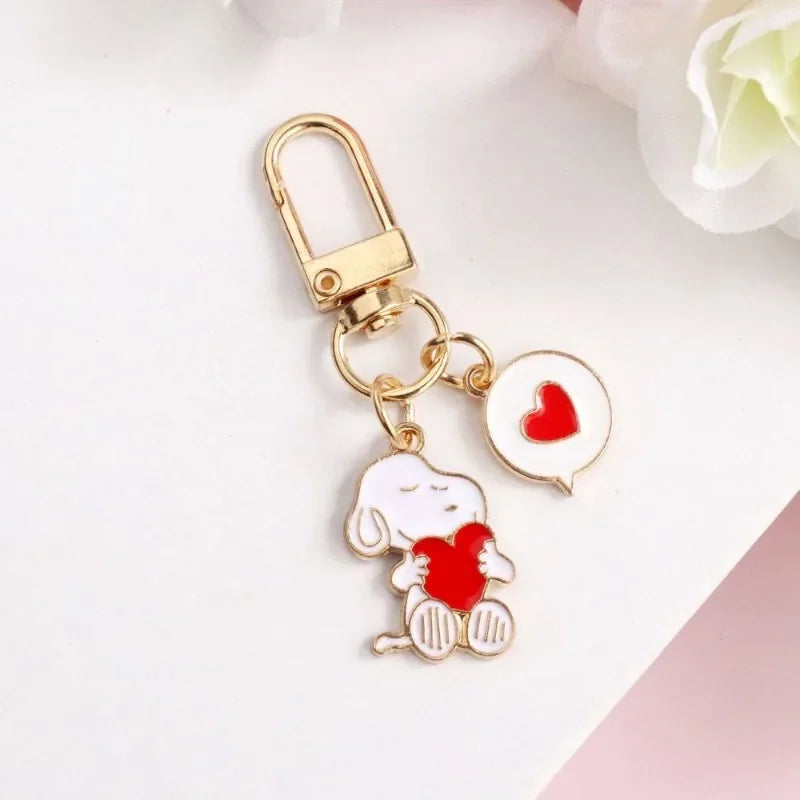 Snoopy Sending Love Keychain