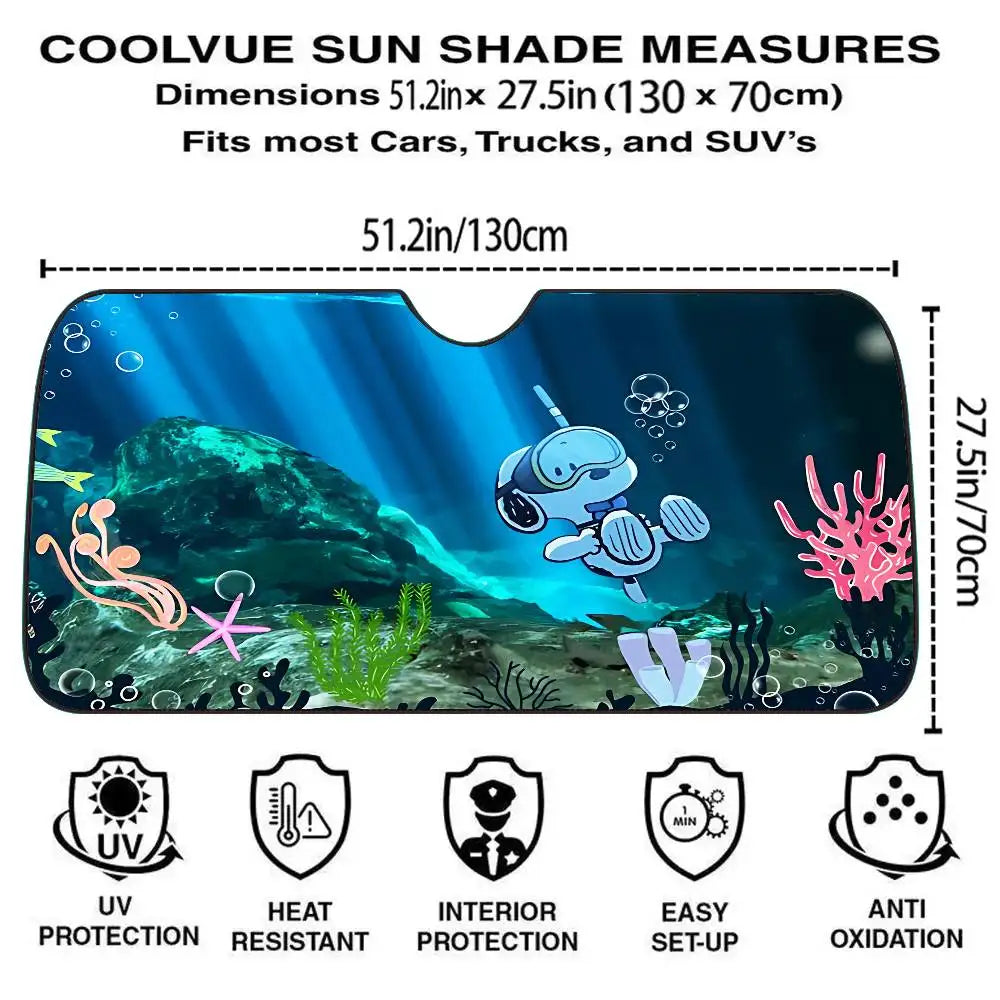 Snoopy Love Windscreen Cover