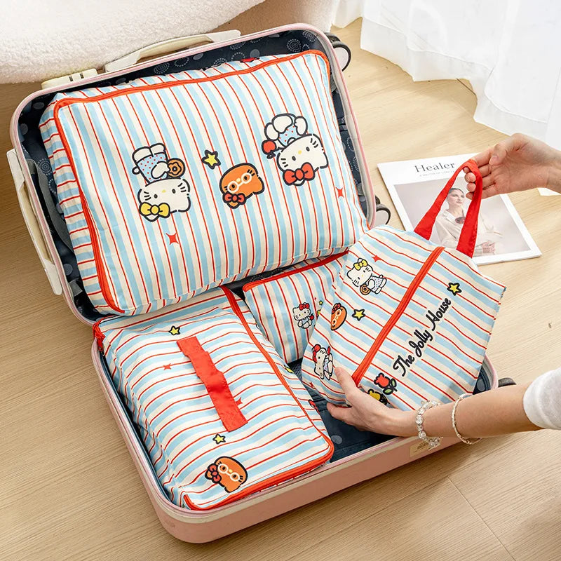 Hello Kitty Stripped Storage Bags