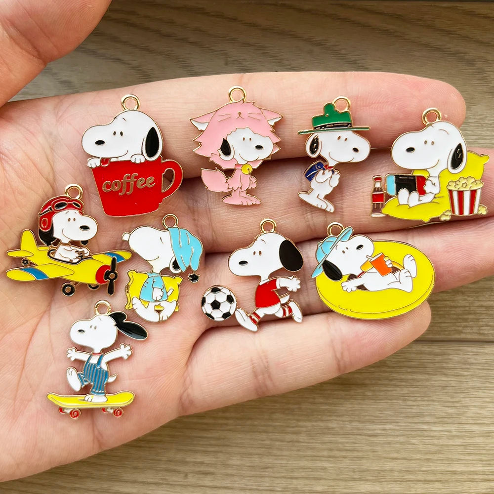 Snoopy Adore Necklace Charms 9pcs