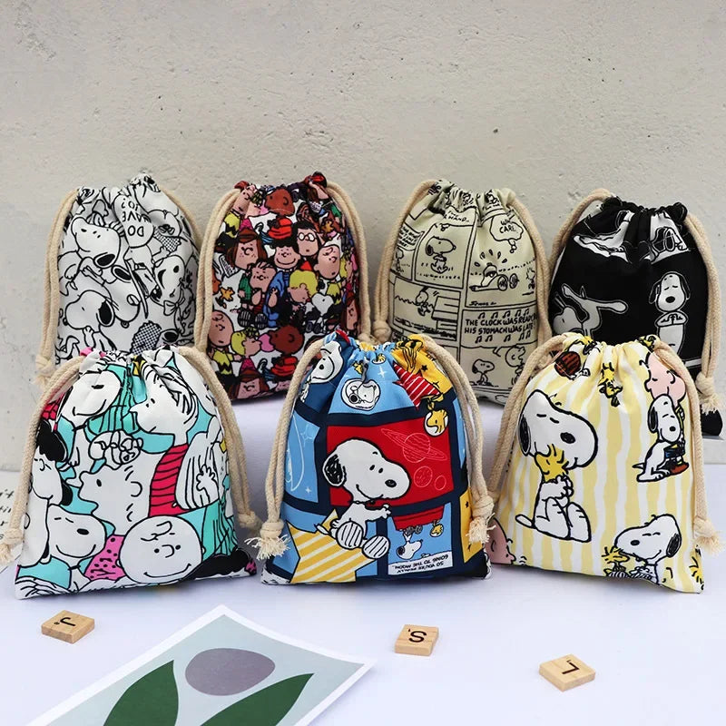 Snoopy Retro Drawstring Bag