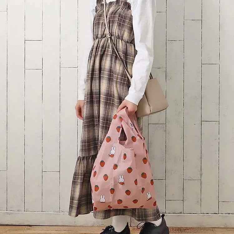 Miffy Strawberry Foldable & Portable Bag