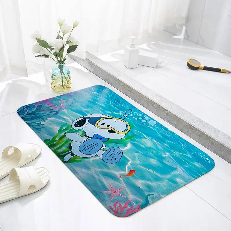 Snoopy Playful Bath Mat