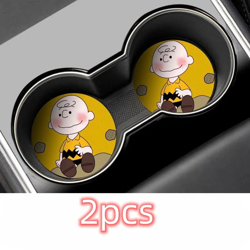 Snoopy Anti Slip Cup Holder Inserts (2pcs)