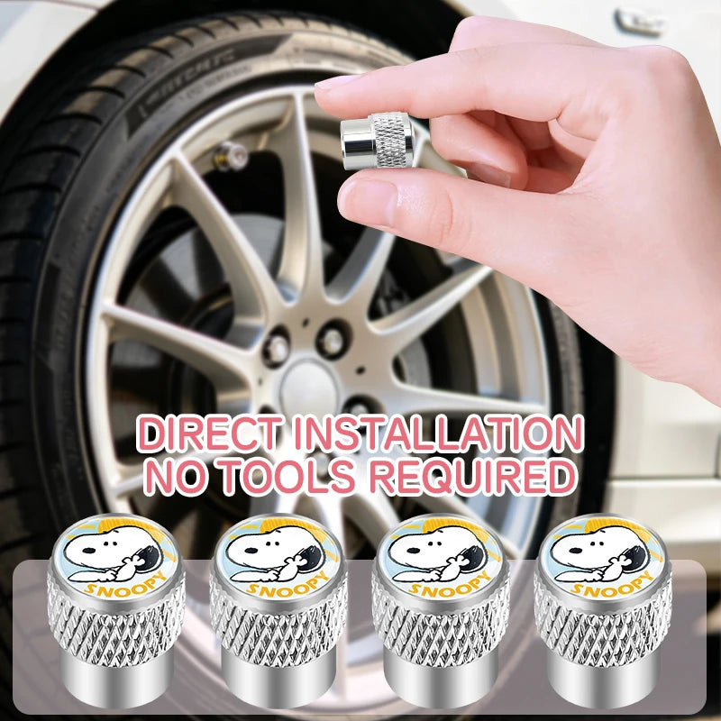 Snoopy Valve Stem Caps 4pcs