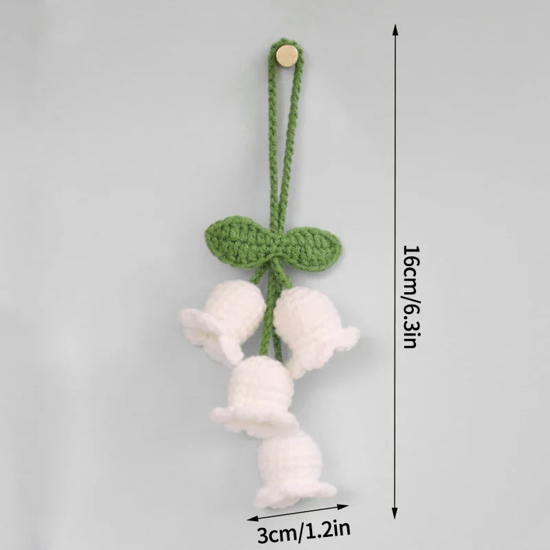 Lily Of The Valley Crochet Keychains