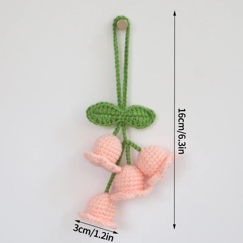 Lily Of The Valley Crochet Keychains