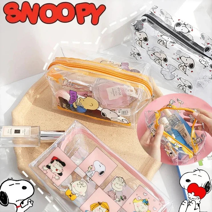 Snoopy Kawaii Transparent Cosmetic Bag