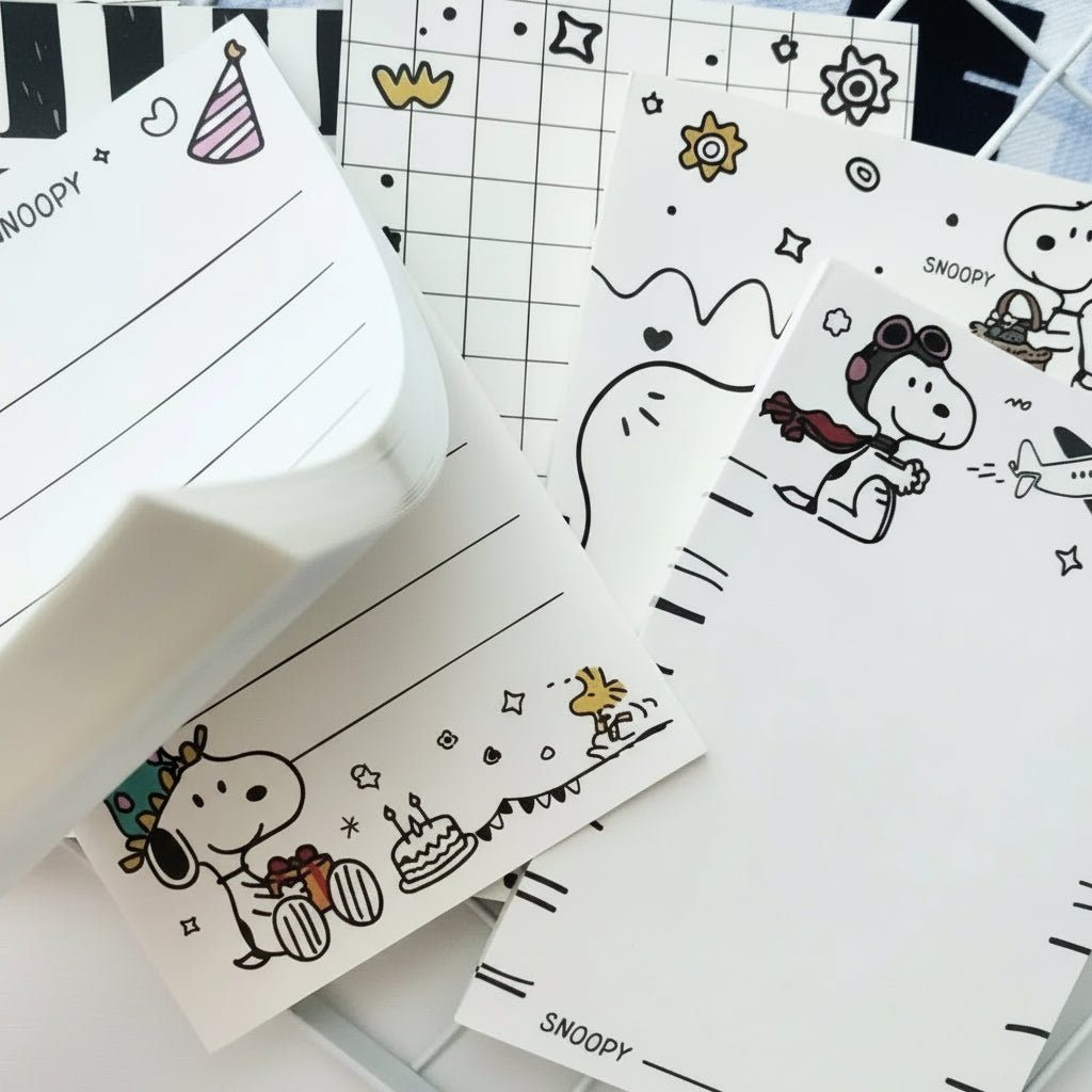 Snoopy Kawaii Mono Memo Pads 6pcs
