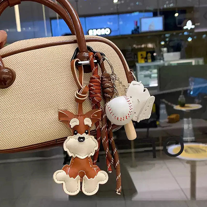 Schnauzer Base Ball Bag Chain