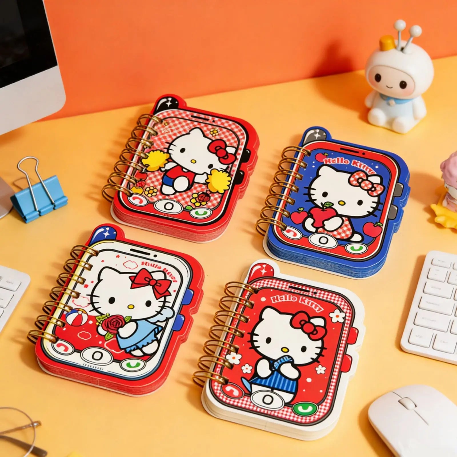 Hello Kitty Kawaii Mini Notebook 4pcs