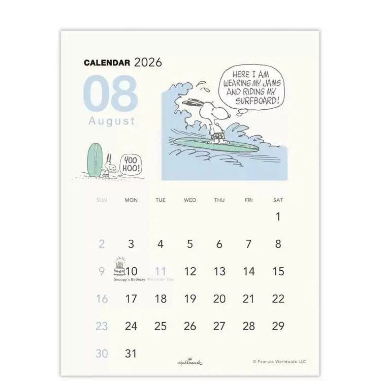 Snoopy & Friends 2026 Calendar