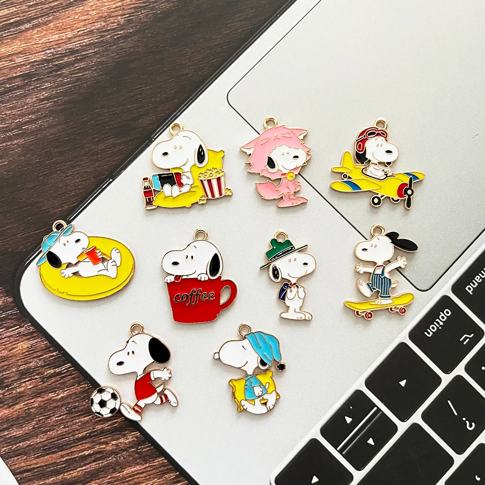Snoopy Adore Necklace Charms 9pcs