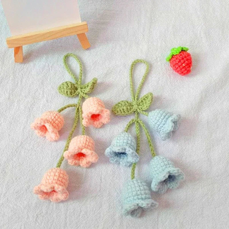 Lily Of The Valley Crochet Keychains