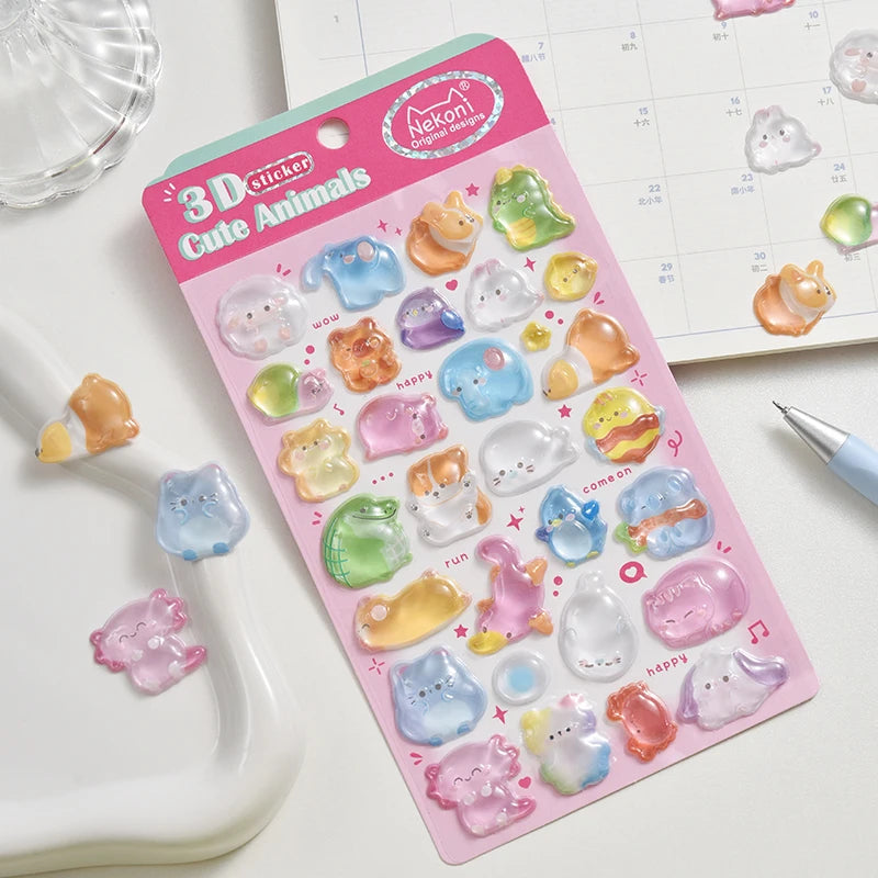 Adorable 3D Bubble Stickers