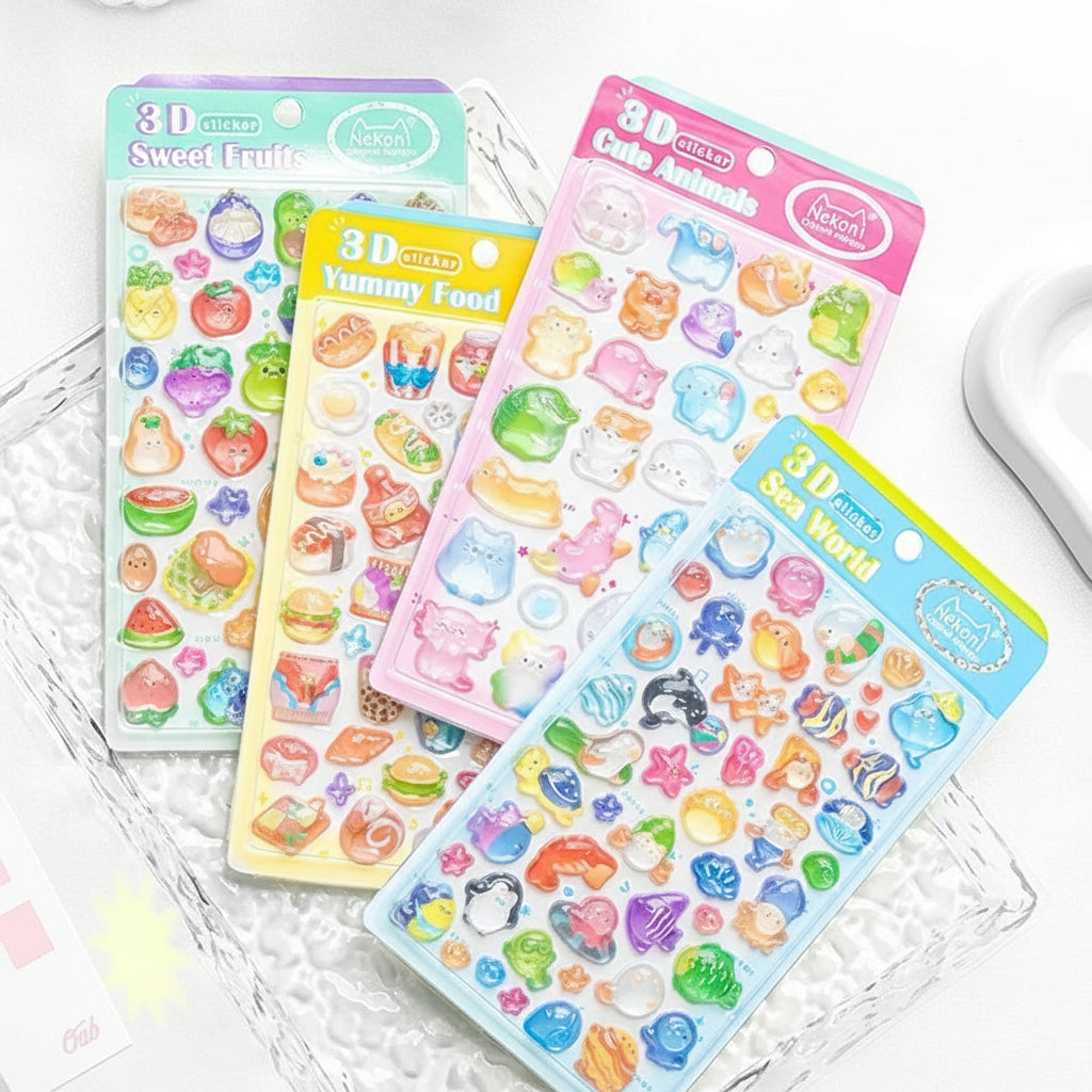 Adorable 3D Bubble Stickers