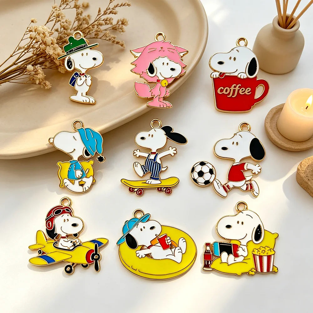 Snoopy Adore Necklace Charms 9pcs