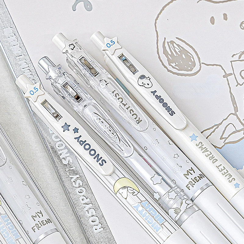 Snoopy 0.5mm Black Gel Pen 4pcs