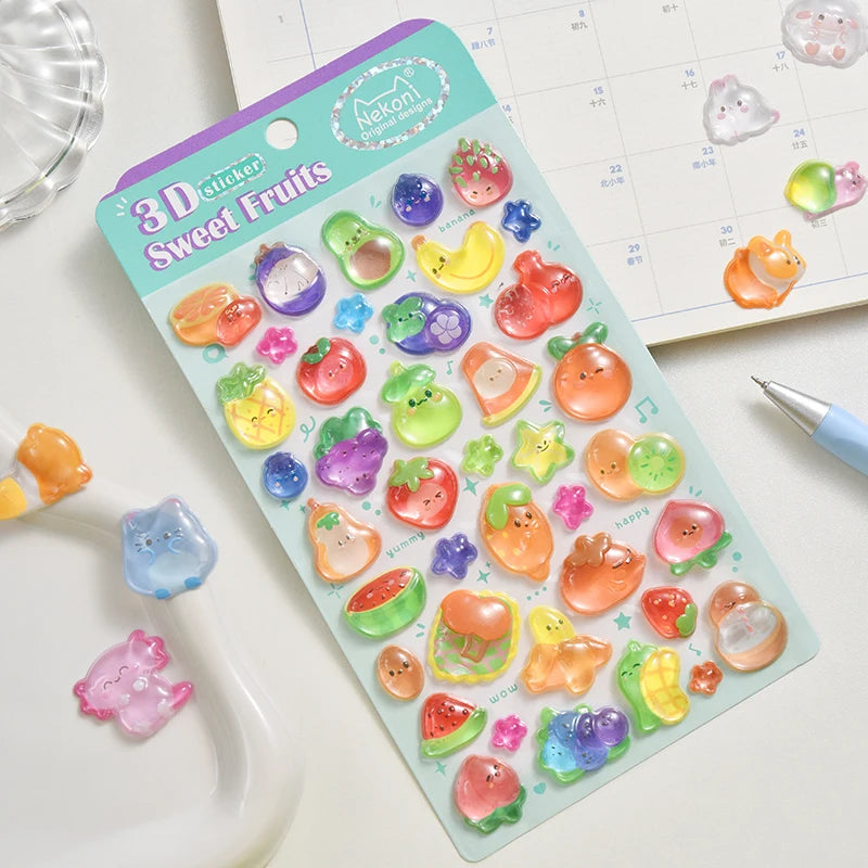 Adorable 3D Bubble Stickers