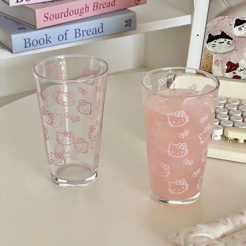 Hello Kity Kawaii Glass Cup