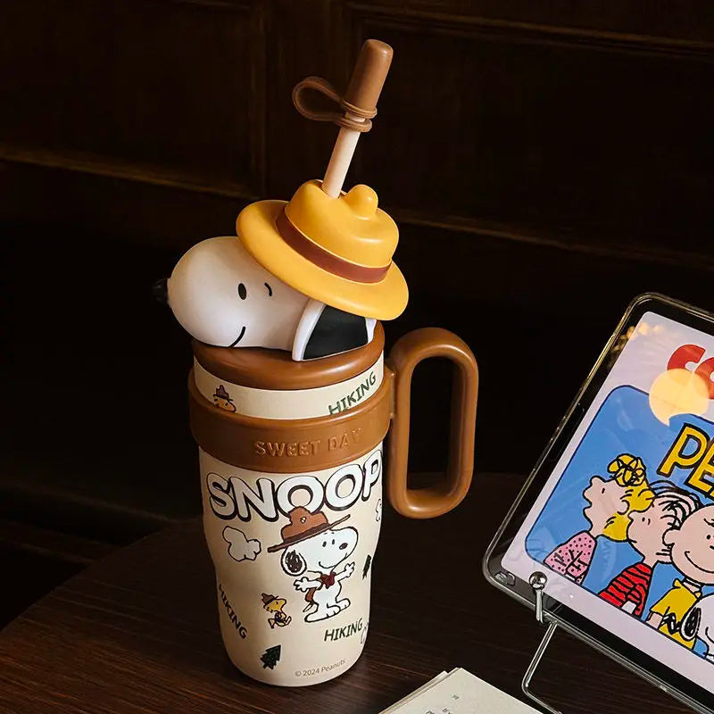 Snoopy Peekaboo Stainless Steel Insulated Flask