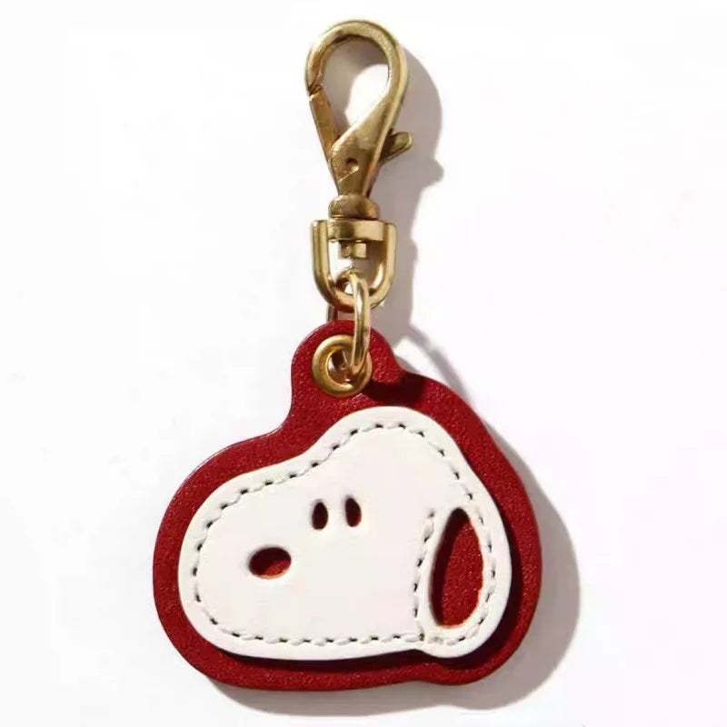 Snoopy Leather Keychain