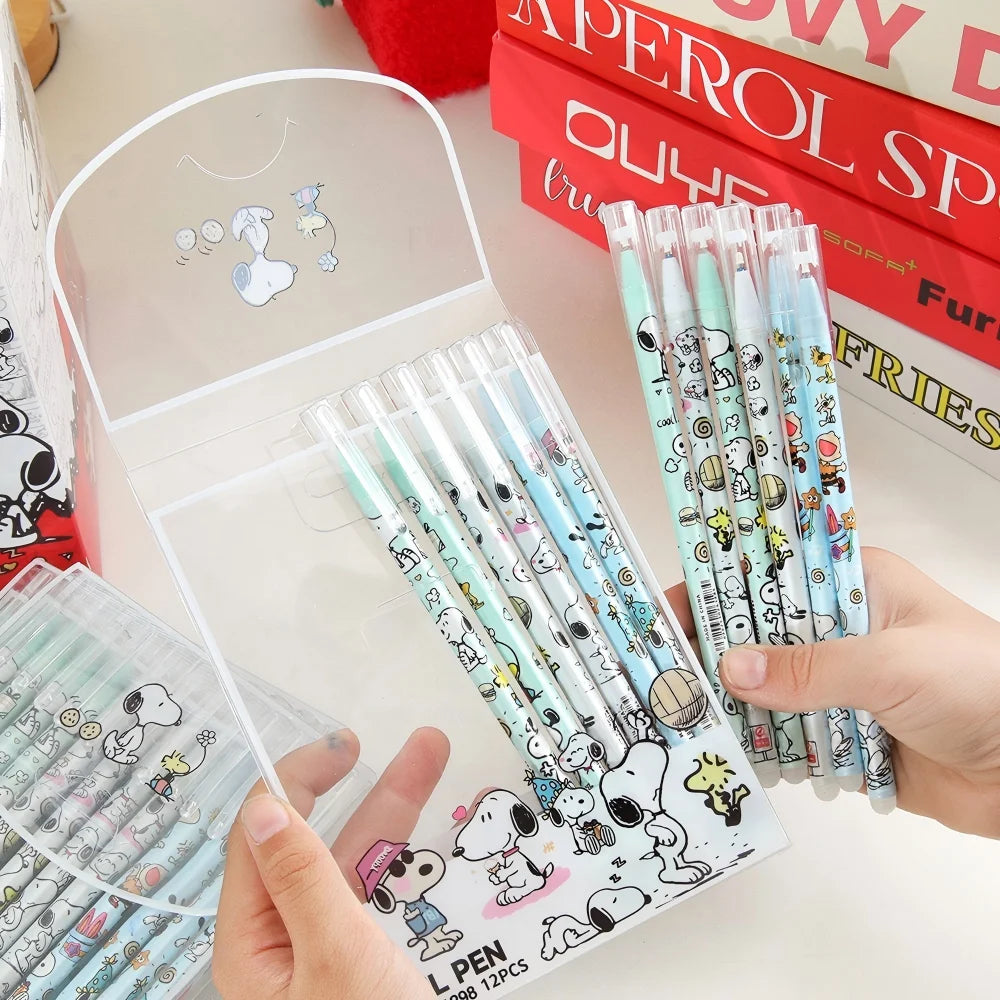 Snoopy Erasable 0.5mm Blue Gel Pen 12pcs