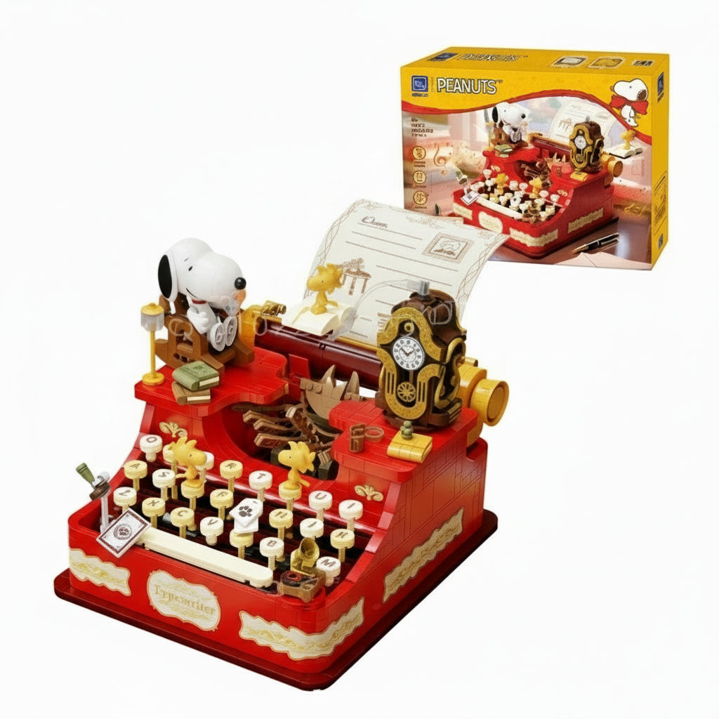 Snoopy Retro Typewriter Building Blocks