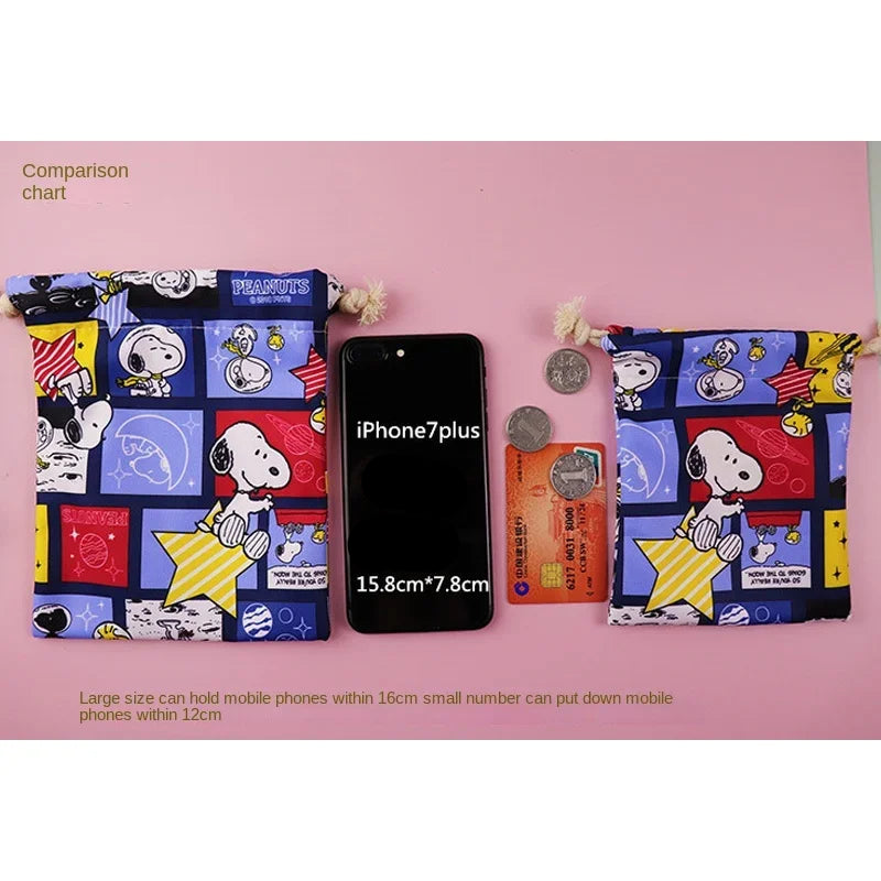 Snoopy Retro Drawstring Bag