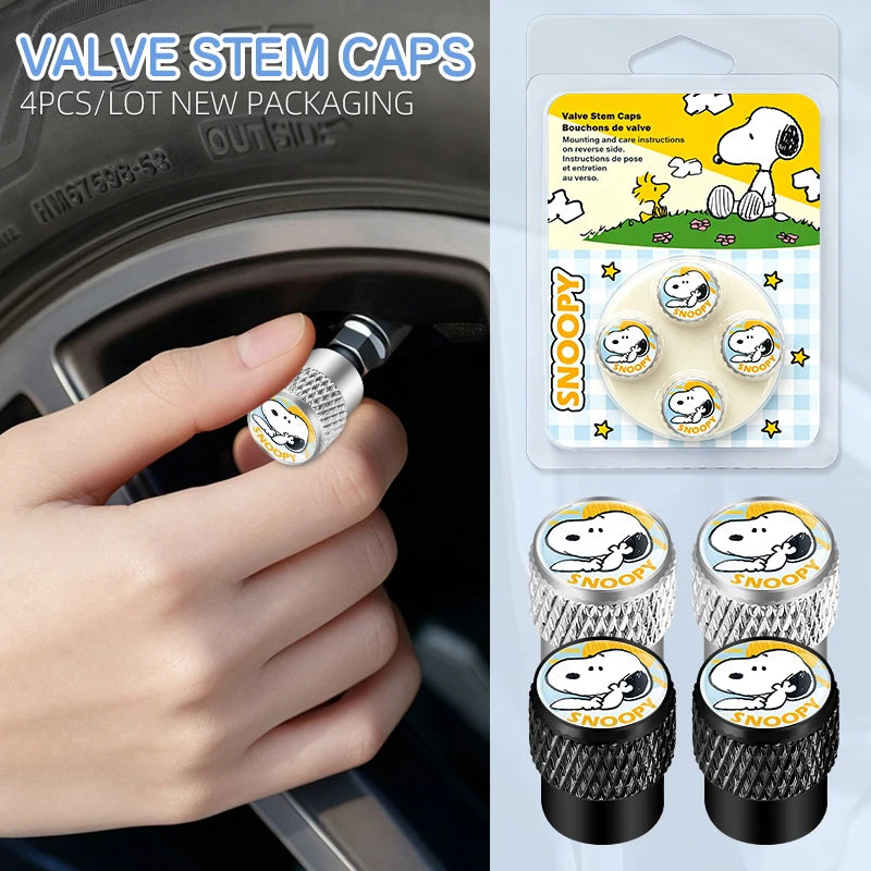 Snoopy Valve Stem Caps 4pcs