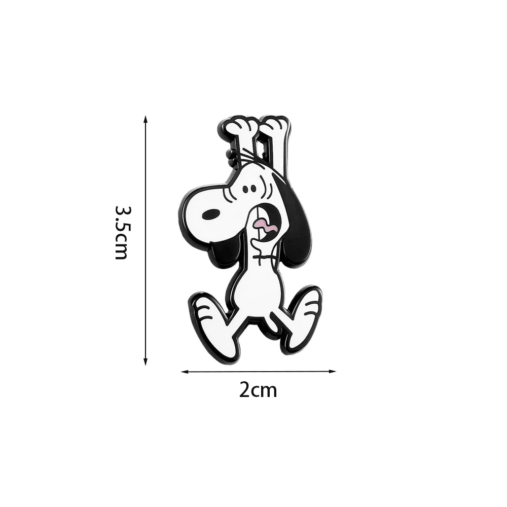 Snoopy Frightened Brooch