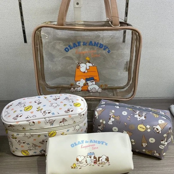Snoopy World Transparent Storage Bag 4pcs