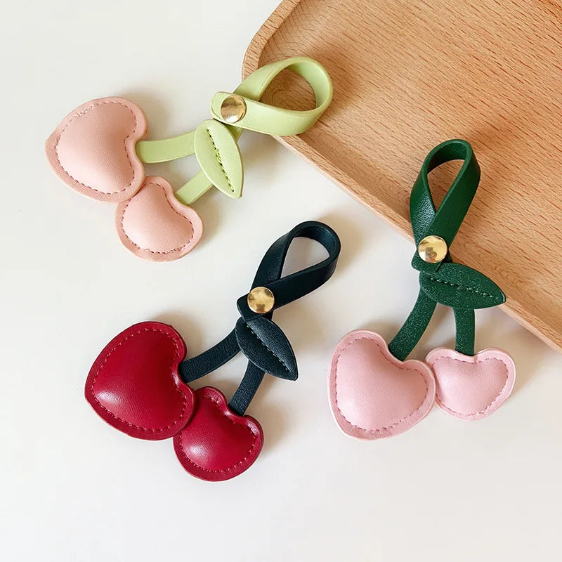 Cherry Heart Bag Charm