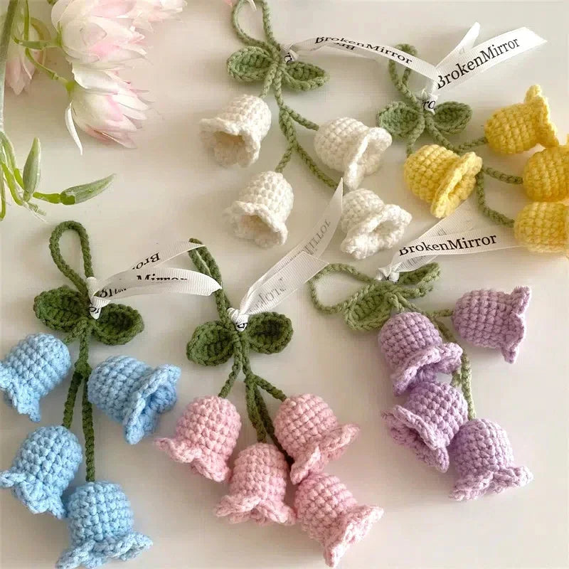 Lily Of The Valley Crochet Keychains