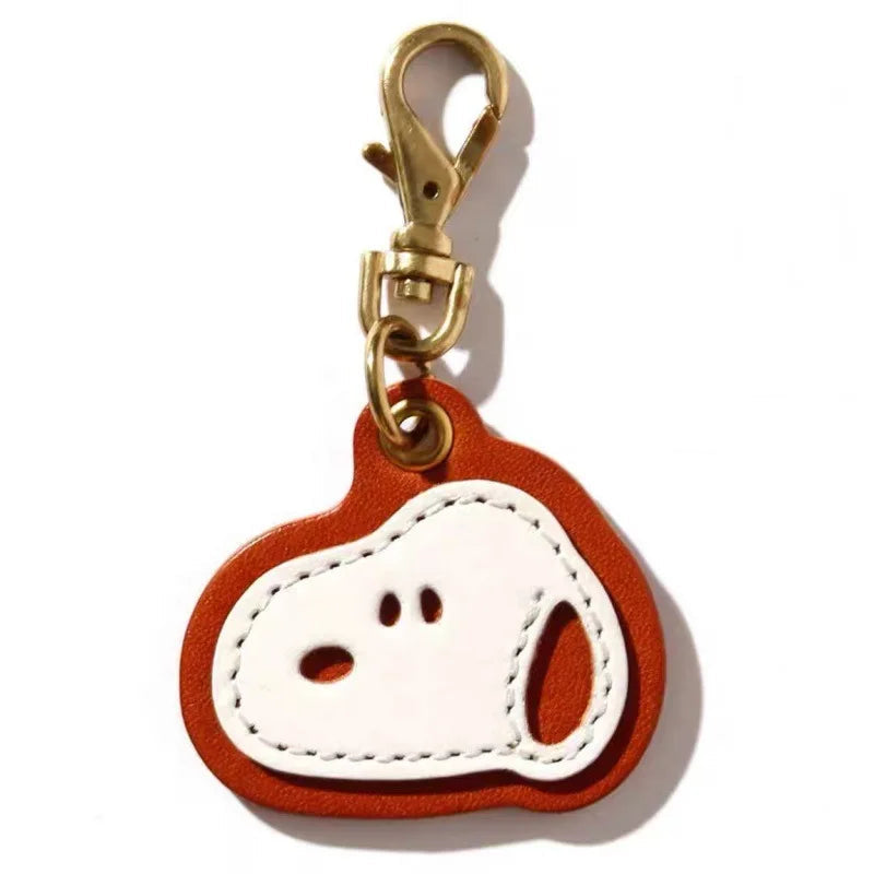 Snoopy Leather Keychain