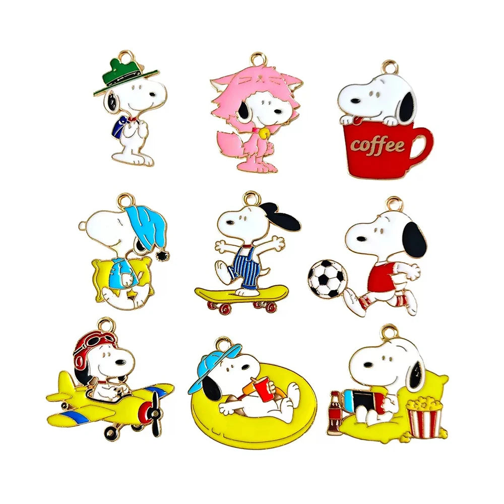 Snoopy Adore Necklace Charms 9pcs