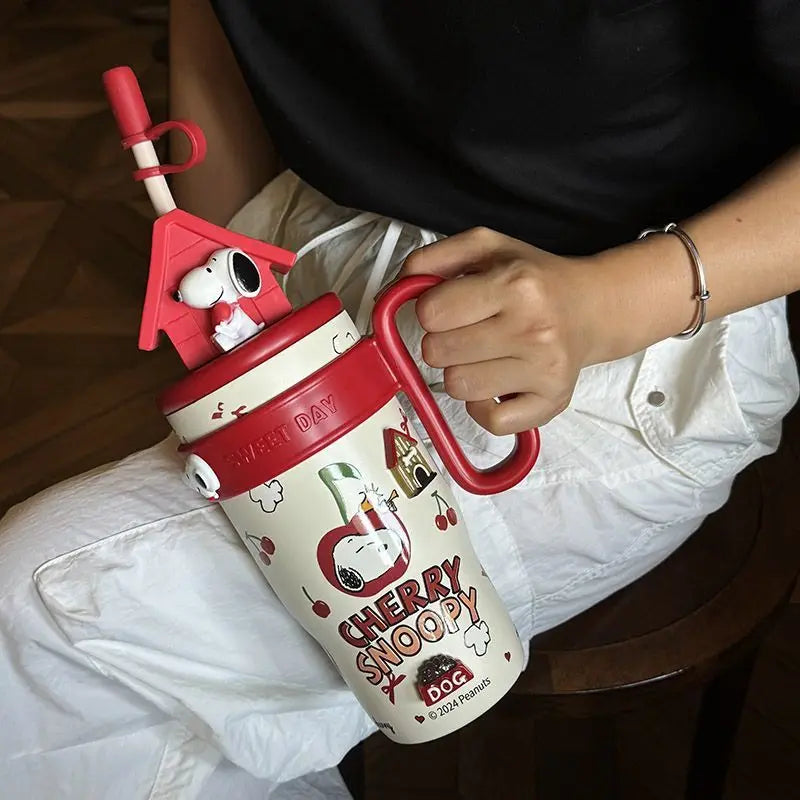 Snoopy Peekaboo Stainless Steel Insulated Flask