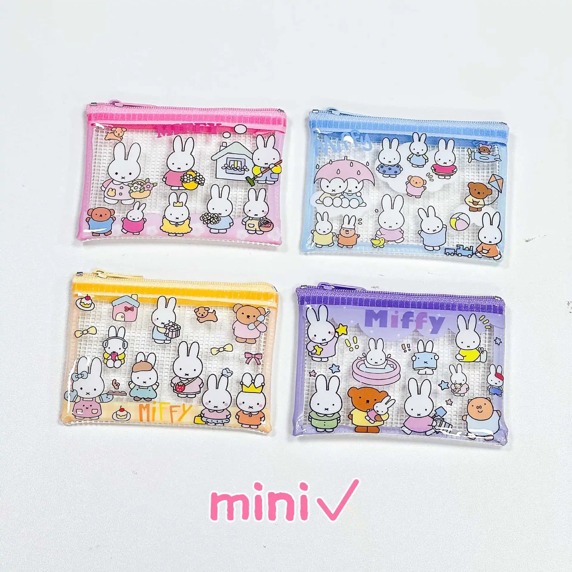 Miffy Kawaii Transparent Bag 4pcs