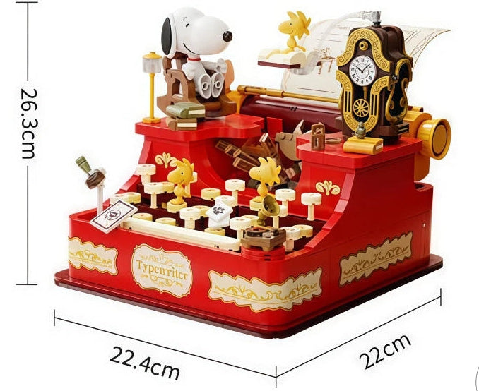 Snoopy Retro Typewriter Building Blocks