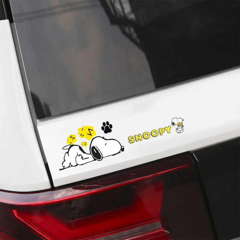 Snoopy Snoozing Car Sticker