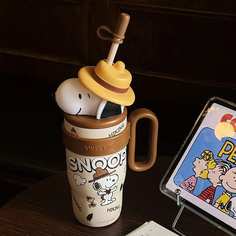 Snoopy Peekaboo Stainless Steel Insulated Flask