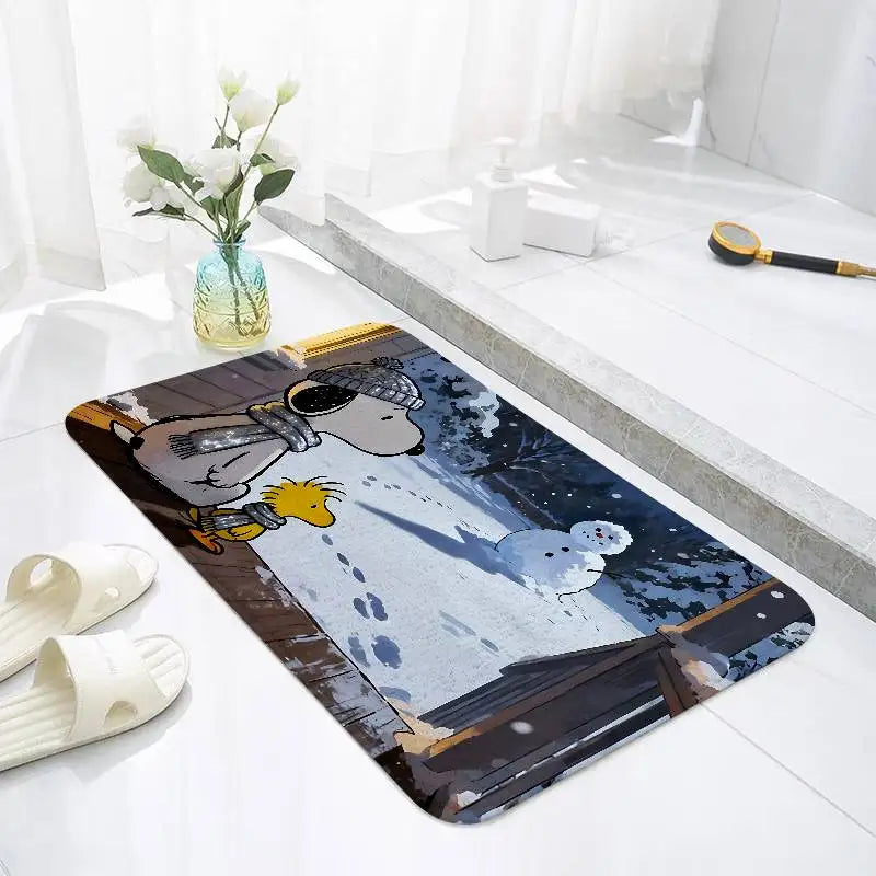 Snoopy Playful Bath Mat