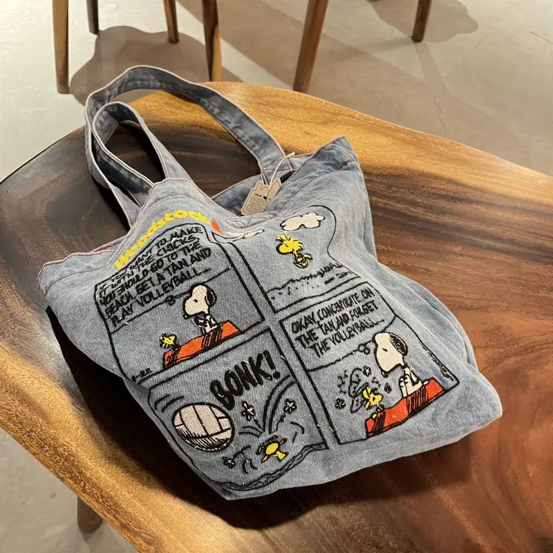 Woodstock & Snoopy Denim Bag