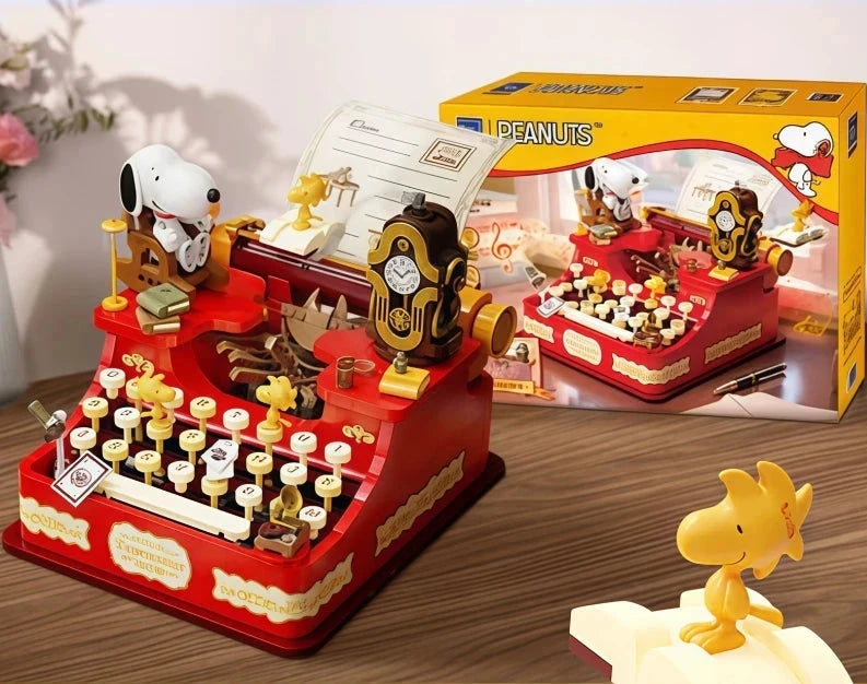 Snoopy Retro Typewriter Building Blocks