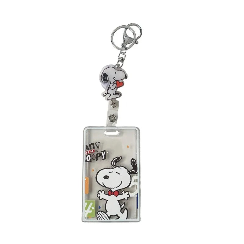 Snoopy Classic Transparent Card Holder Keychain