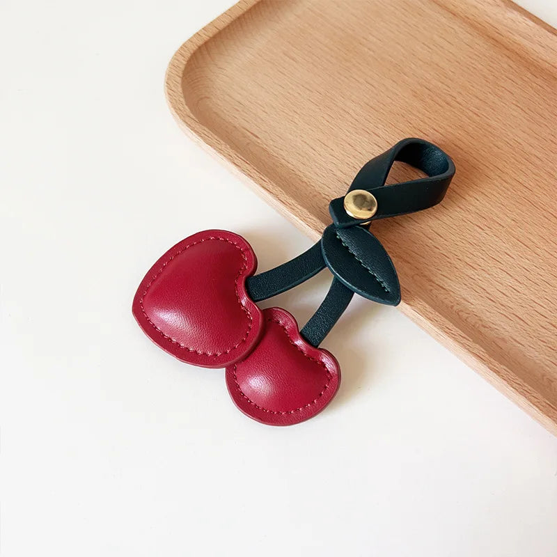 Cherry Heart Bag Charm